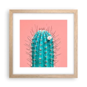 Poster in einem Rahmen aus heller Eiche - Schau einfach hin - 30x30 cm