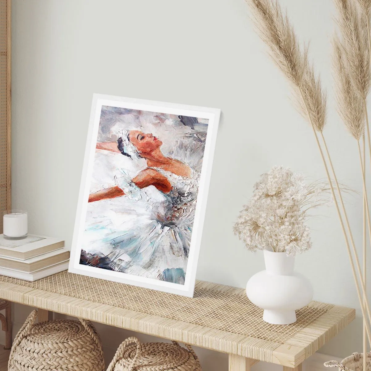 Poster in einem weißen Rahmen - Zart und leicht wie Tüll - 50x70 cm