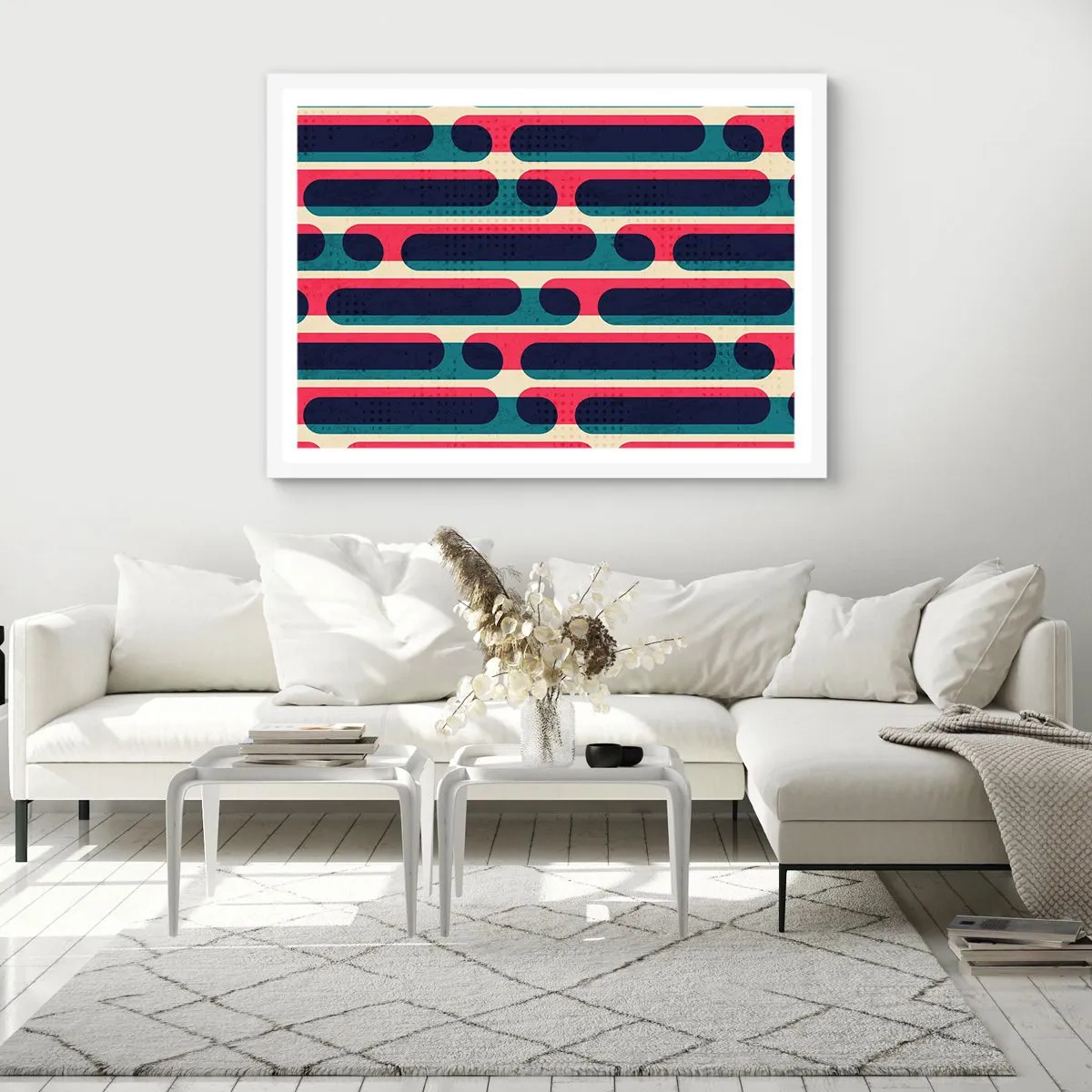 Poster in einem weißen Rahmen - In die Tiefe und vorwärts - 100x70 cm