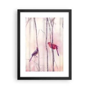 Poster in einem schwarzem Rahmen - Geschichte vom rosa Wald - 30x40 cm