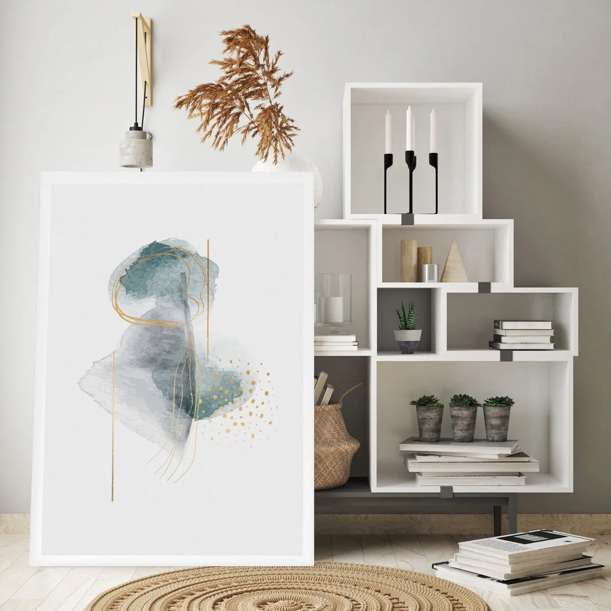 Poster - Über das Verhältnis von Grau und Gold - 70x100 cm