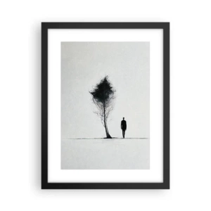 Poster in einem schwarzem Rahmen - Wir wandern alle - 30x40 cm