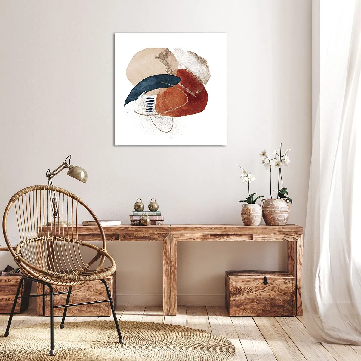 Bild auf Leinwand - Leinwandbild - Ovale Komposition - 40x40 cm