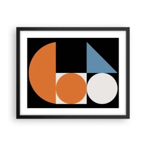 Poster in einem schwarzem Rahmen - Bebilderte Anordnung - 50x40 cm