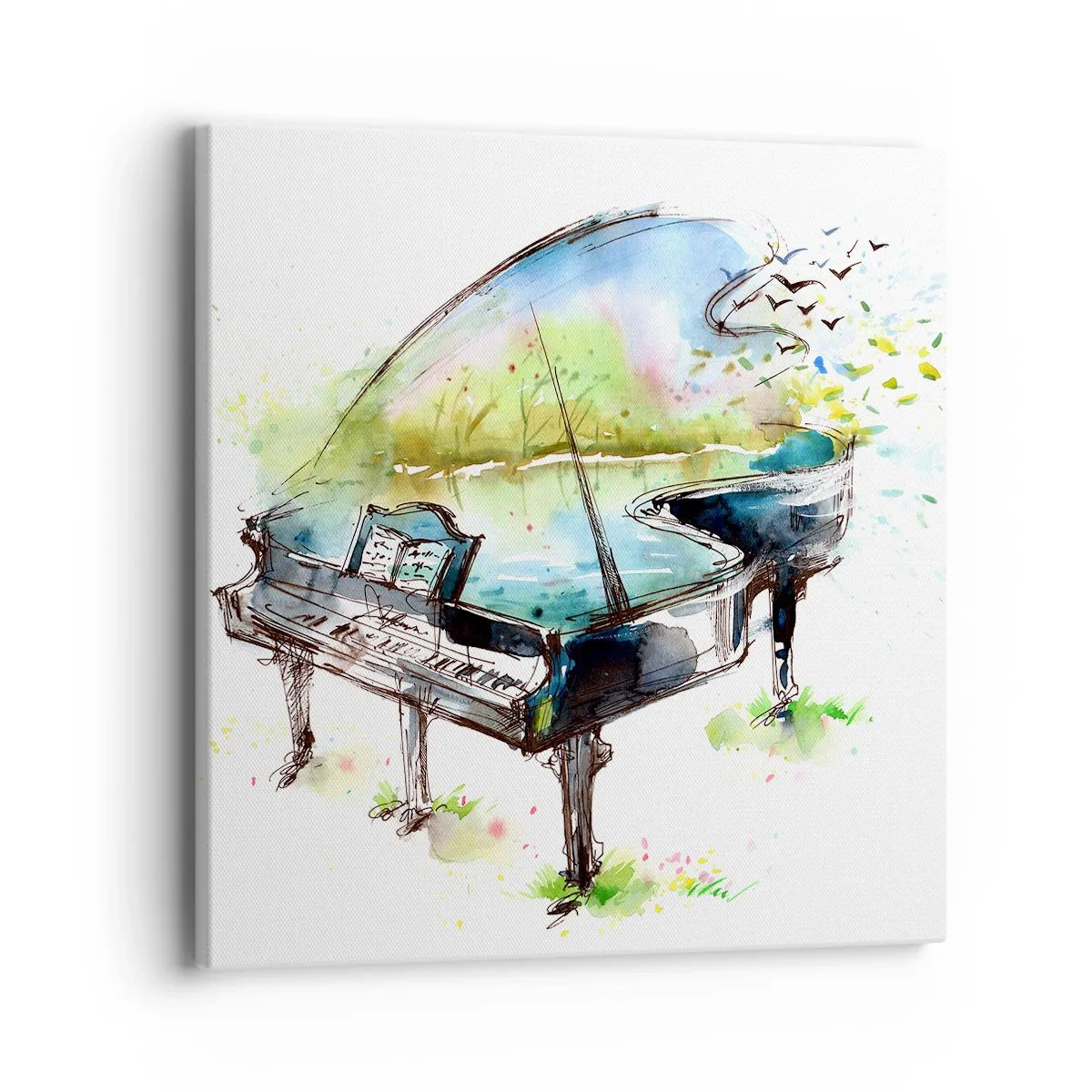 Bild auf Leinwand - Leinwandbild - Von Musik verzaubert - 40x40 cm