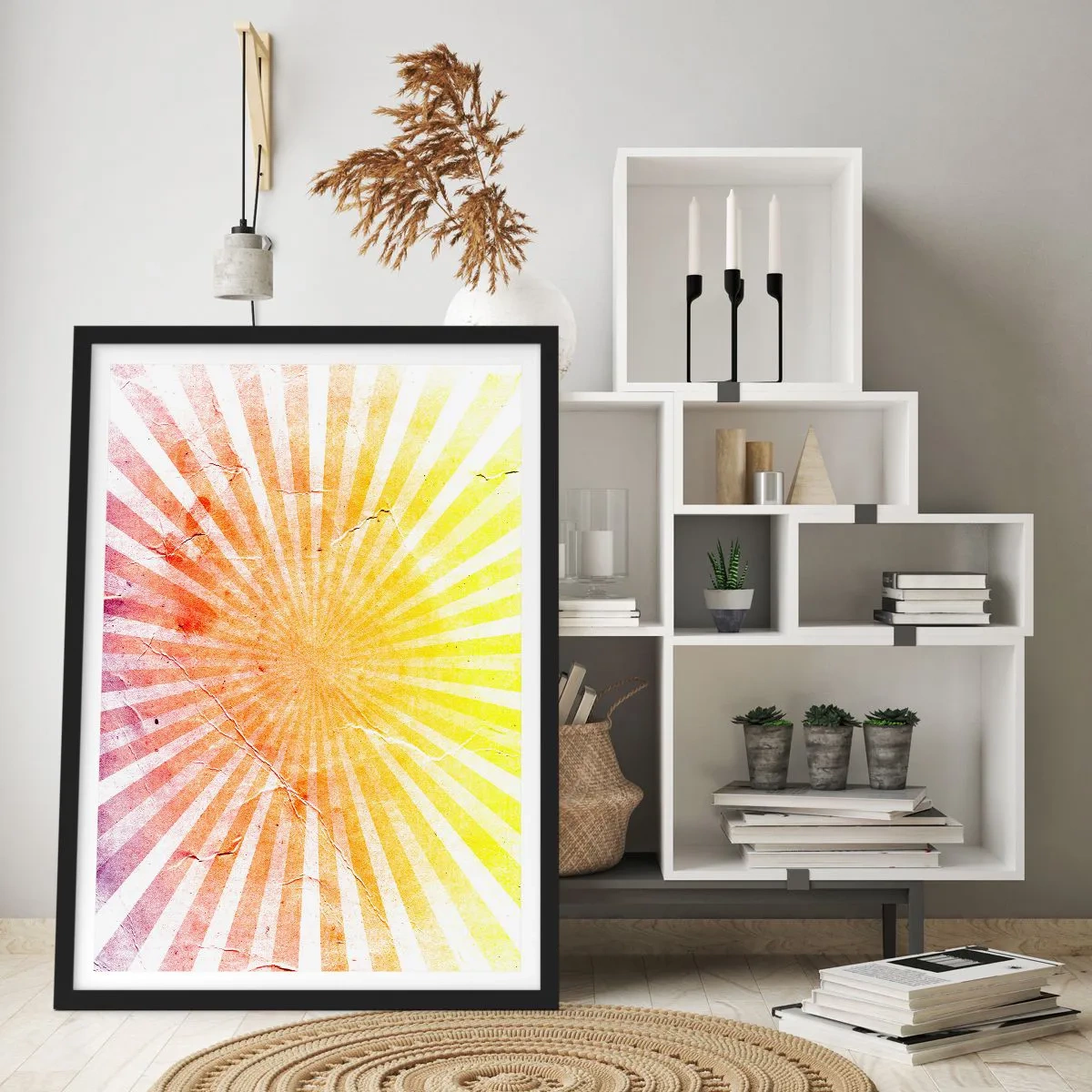 Poster in einem schwarzem Rahmen - Sonnenaufgänge und Sonnenuntergänge - 30x40 cm