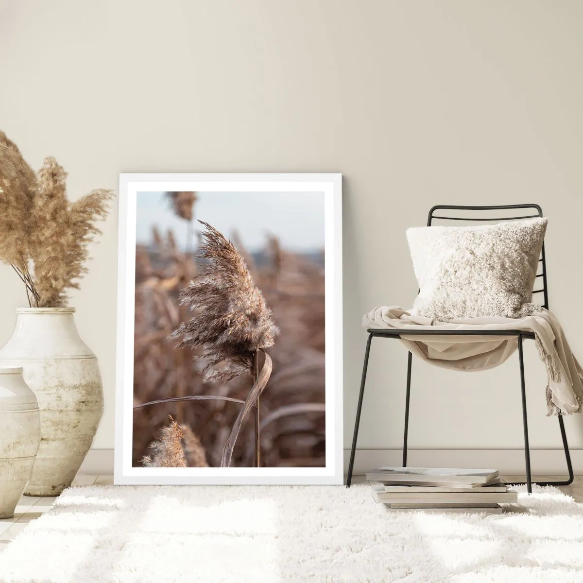 Poster in einem weißen Rahmen - Zeit, mit dem Wind zu gehen - 30x40 cm