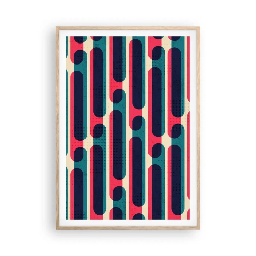 Poster in einem Rahmen aus heller Eiche - In die Tiefe und vorwärts - 70x100 cm