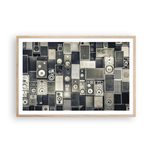 Poster in einem Rahmen aus heller Eiche - Und es ist alles in Ordnung - 91x61 cm