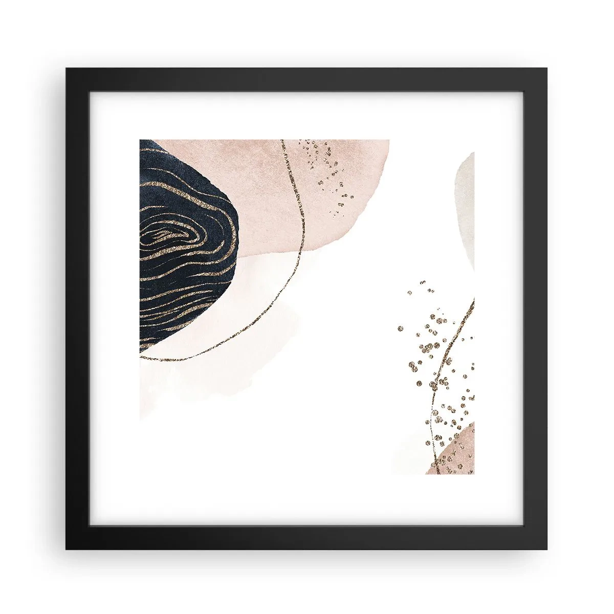 Poster in einem schwarzem Rahmen - Alles fließt - 30x30 cm