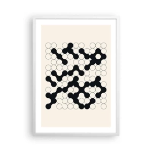 Poster in einem weißen Rahmen - Chinesisches Spiel – Variation - 50x70 cm