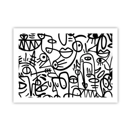 Poster - Gesichter und Luftspiegelungen - 70x50 cm