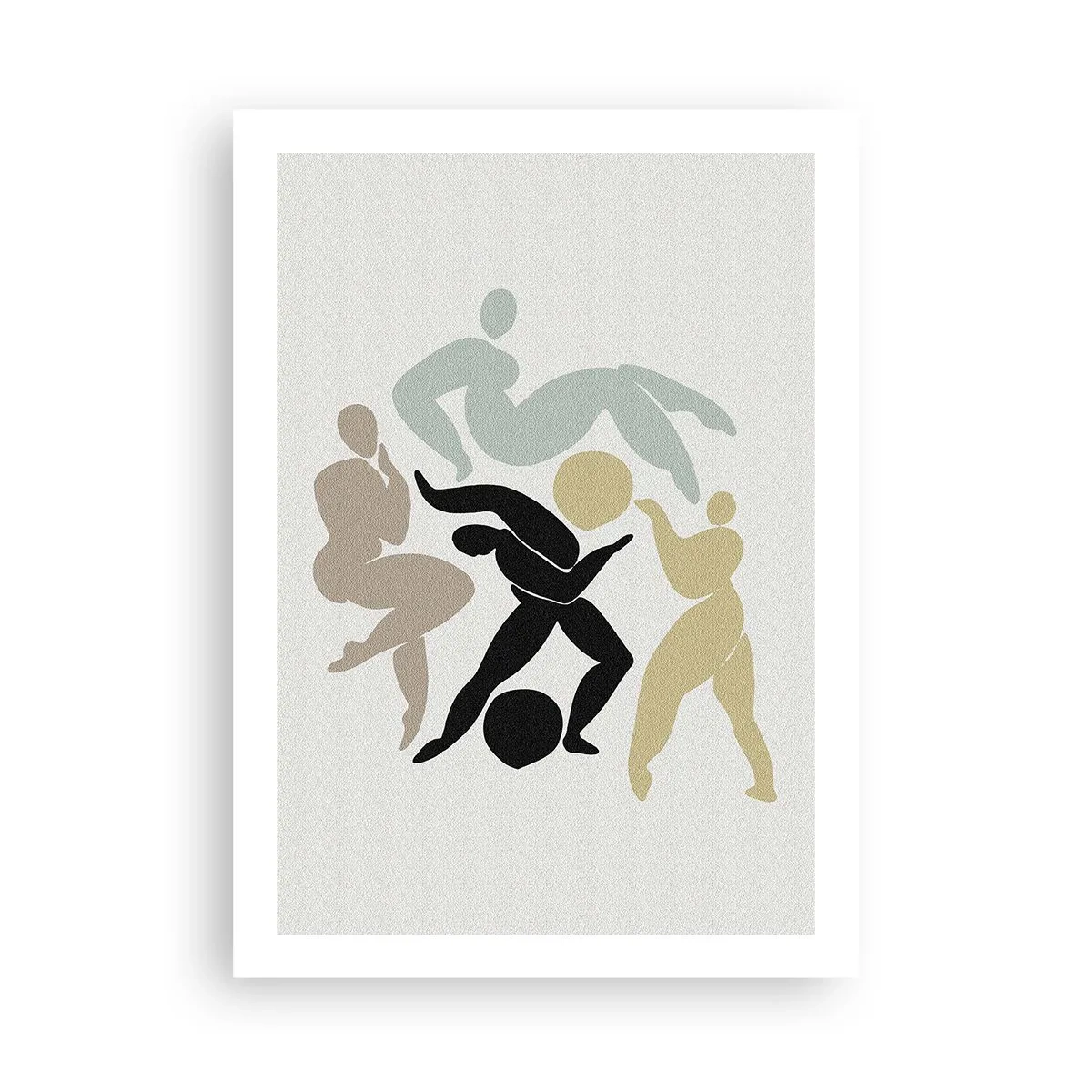 Poster - Abstrakte Silhouetten von Figuren in dynamischer Bewegung - 50x70cm - Bewegung für Gesundheit und Schönheit - Moderne Wanddekoration für Wohnzimmer und Schlafzimmer ARTTOR