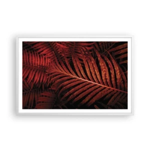 Poster in einem weißen Rahmen - Die Hitze des Lebens - 91x61 cm