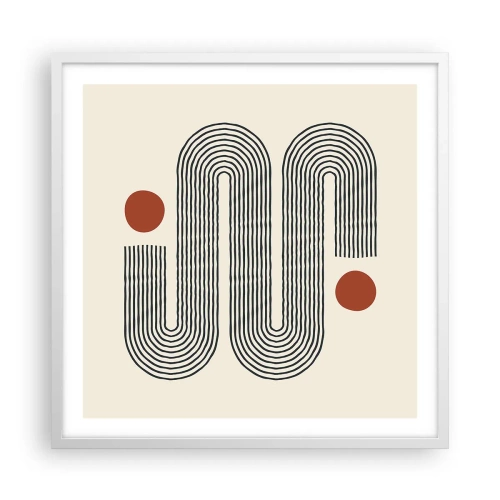 Poster in einem weißen Rahmen - Vom Anfang bis zum Ende - 60x60 cm