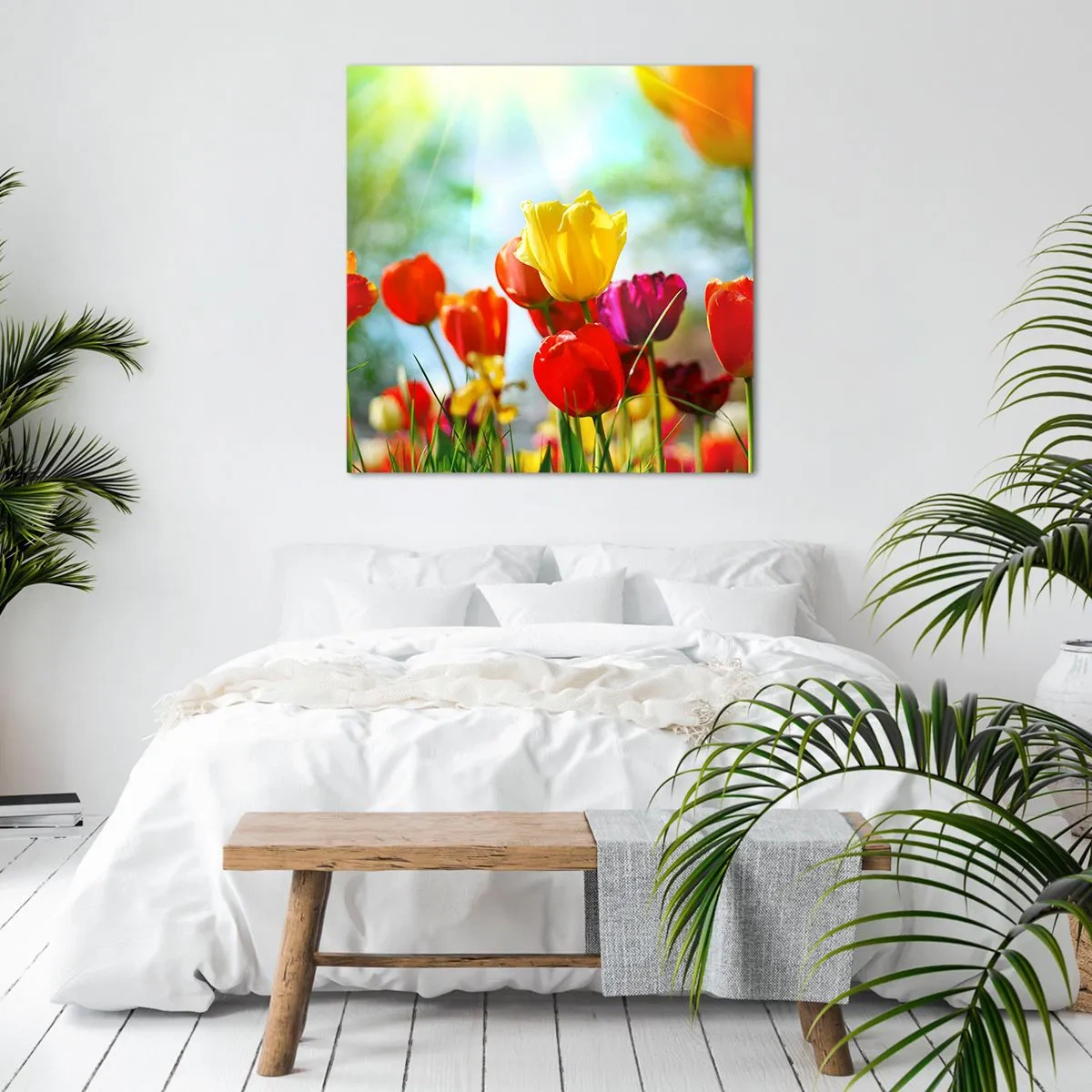 Bild auf Leinwand - Leinwandbild - Alle Farben der Sonne - 30x30 cm
