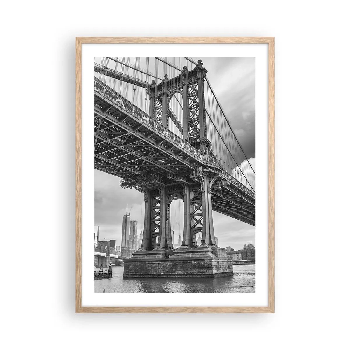 Poster in einem Rahmen aus heller Eiche - Ins Herz der Stadt - 50x70 cm