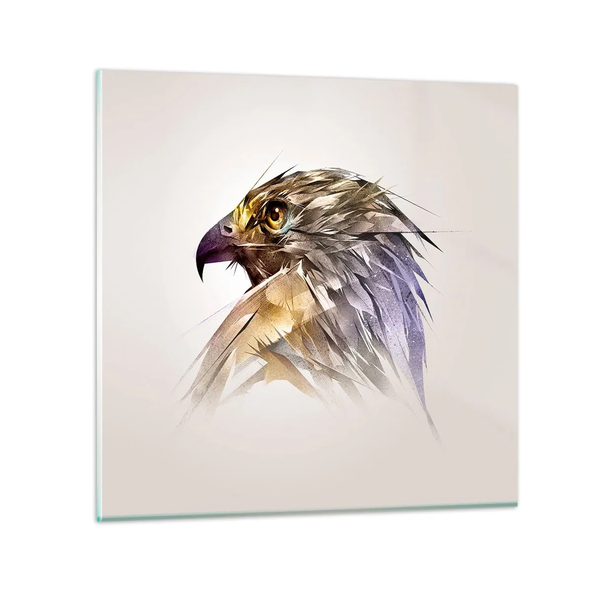 Glasbild - Bild auf glas - Porträt eines Kriegers - 50x50 cm