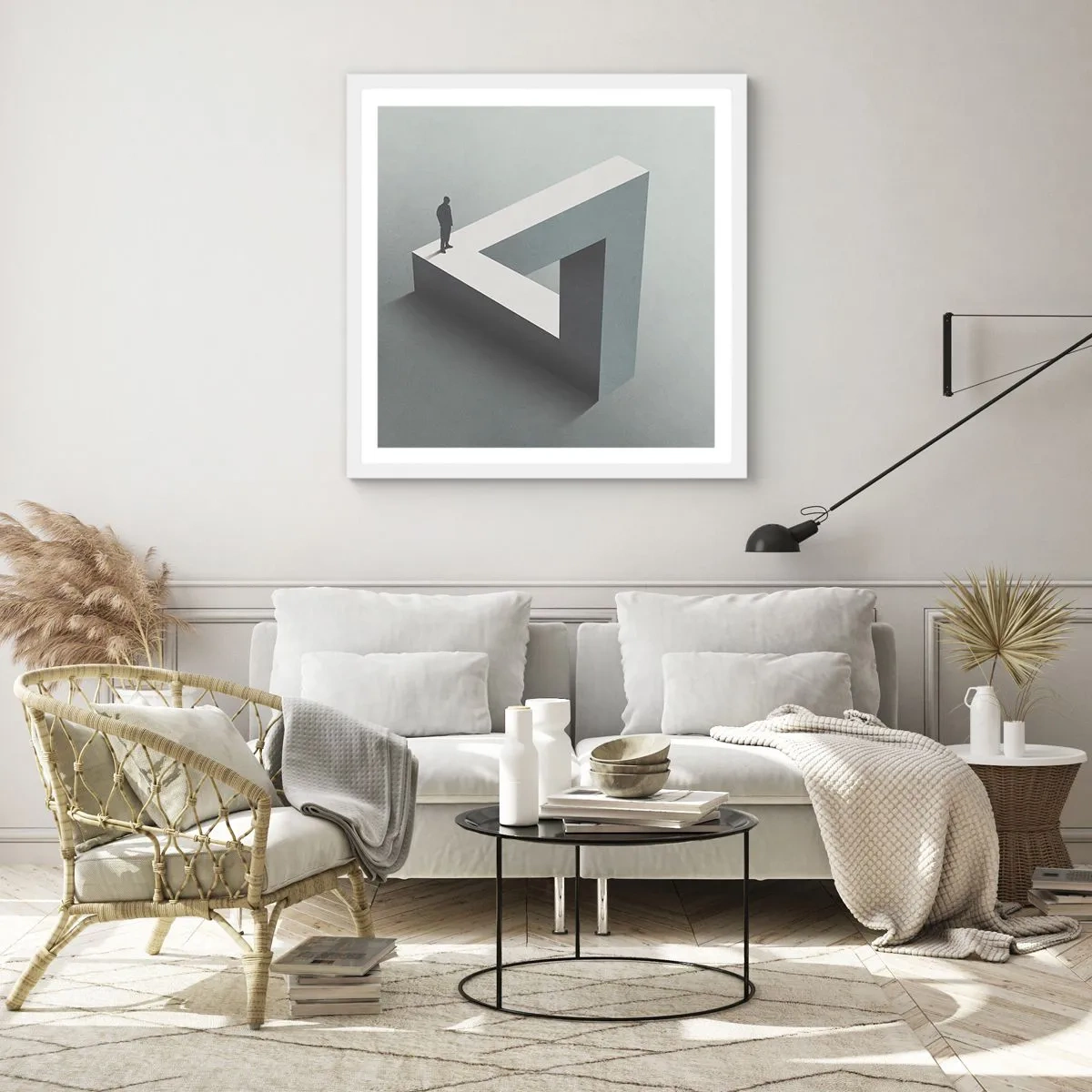 Poster in einem weißen Rahmen - Es ist also doch möglich - 30x30 cm