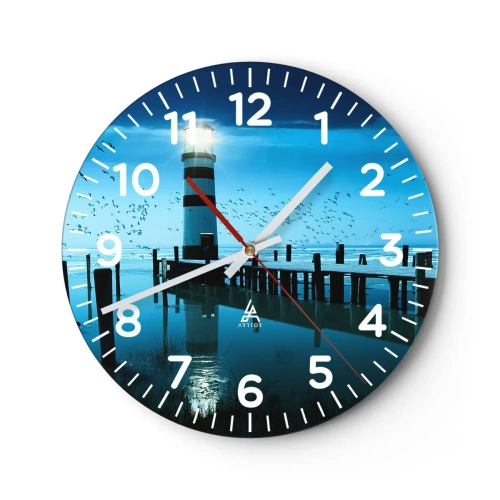 Wanduhr - Glasuhr - Und du hast keine Angst vor der Dunkelheit - 30x30 cm