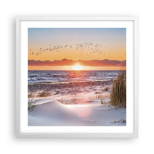 Poster in einem weißen Rahmen - Horizontale Landschaft - 50x50 cm