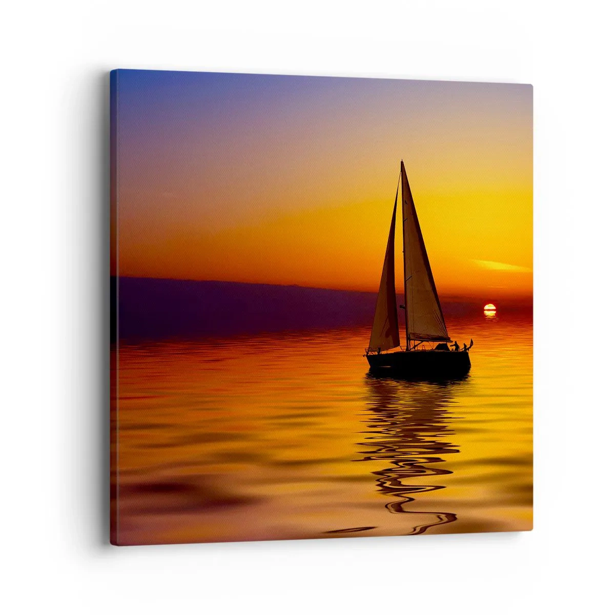 Bild auf Leinwand - Leinwandbild - Wie ruhig es hier in der Abenddämmerung ist... - 40x40 cm