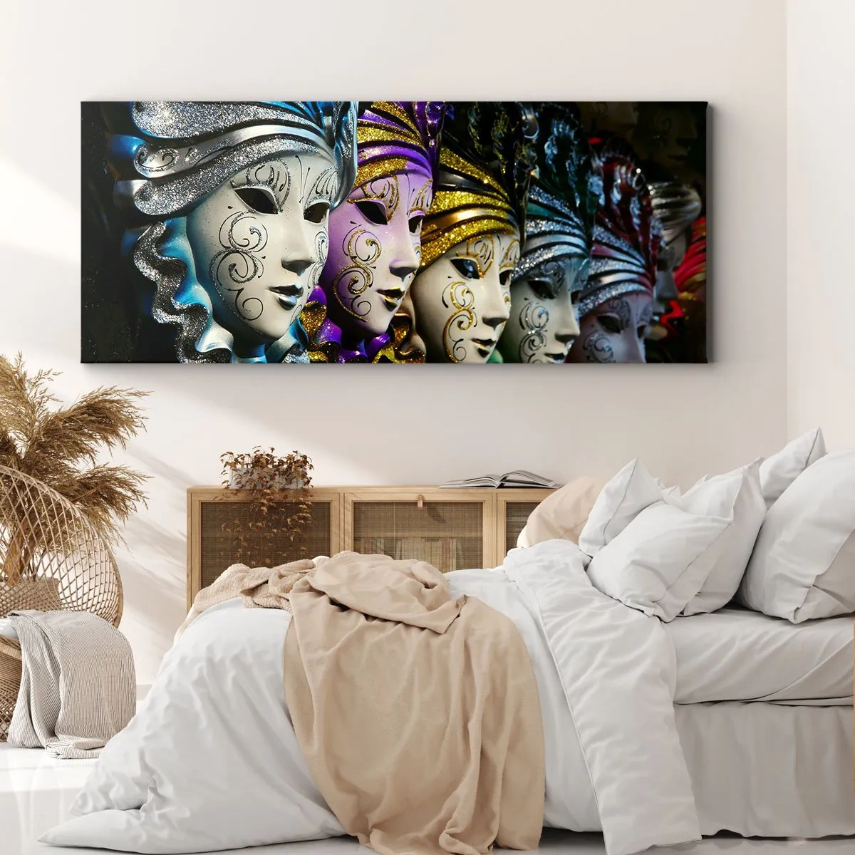 Bild auf Leinwand - Leinwandbild - Geheimnis in Gold und Silber - 100x40 cm