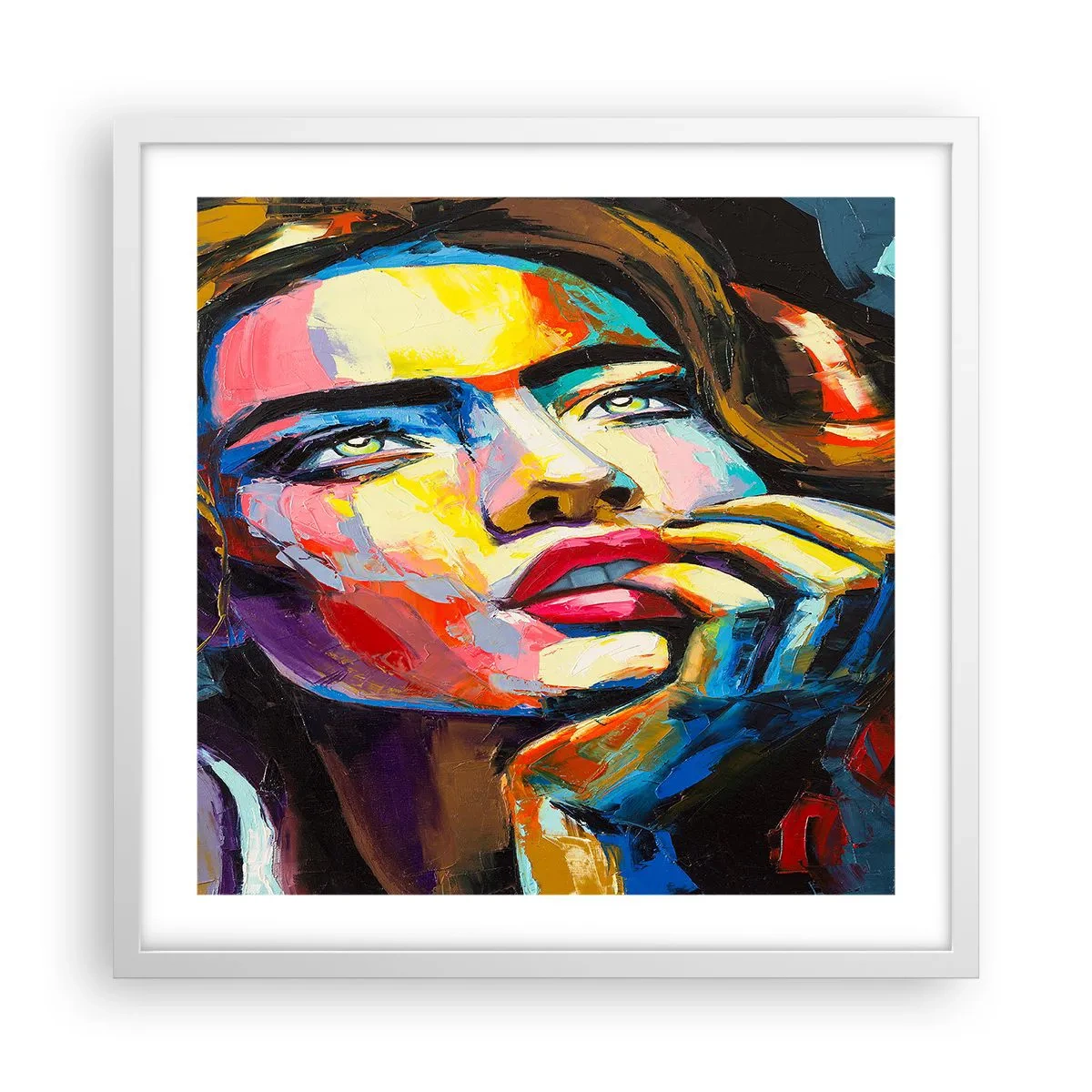 Poster in einem weißen Rahmen - Träume fliegen am Himmel wie Vögel - 50x50 cm