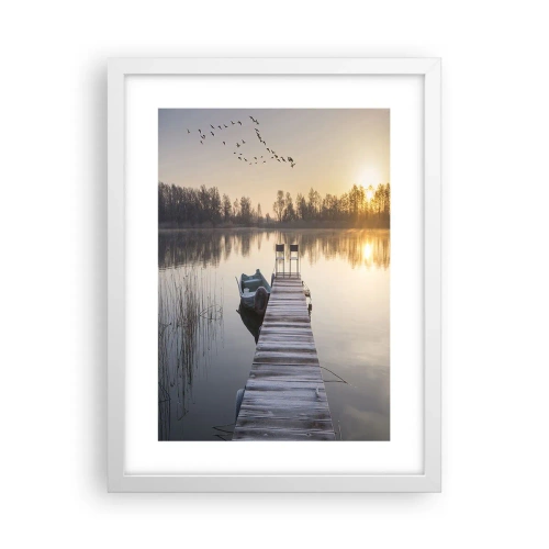 Poster in einem weißen Rahmen - Ich komme nach einiger Zeit zurück - 30x40 cm