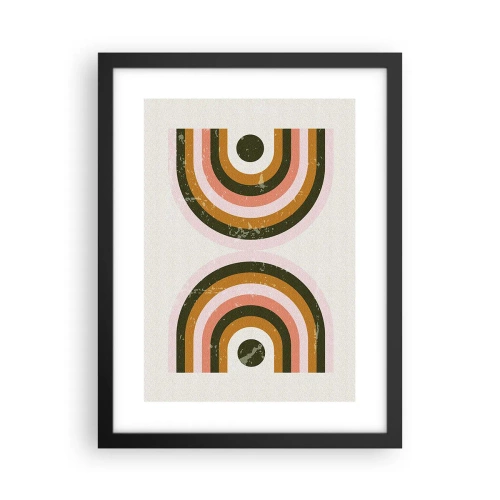 Poster in einem schwarzem Rahmen - Zwillingsabstraktion - 30x40 cm