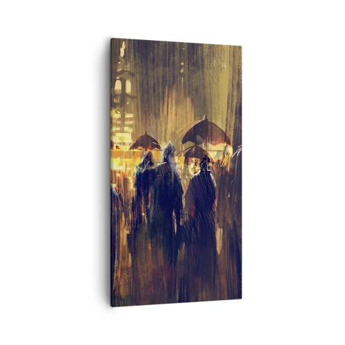 Bild auf Leinwand - Leinwandbild - Anhänger des Regens - 55x100 cm