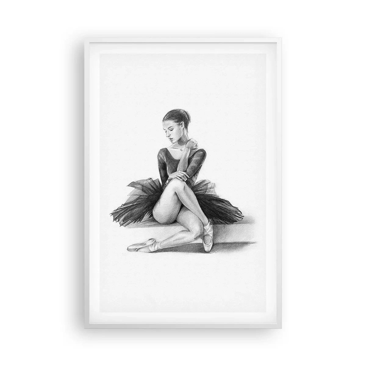 Poster in einem weißen Rahmen - Vom Tanz verzaubert - 61x91 cm