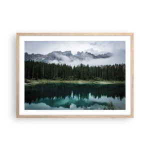 Poster in einem Rahmen aus heller Eiche - Leise, leise, lass uns das Trinkwasser nicht wecken ... - 70x50 cm