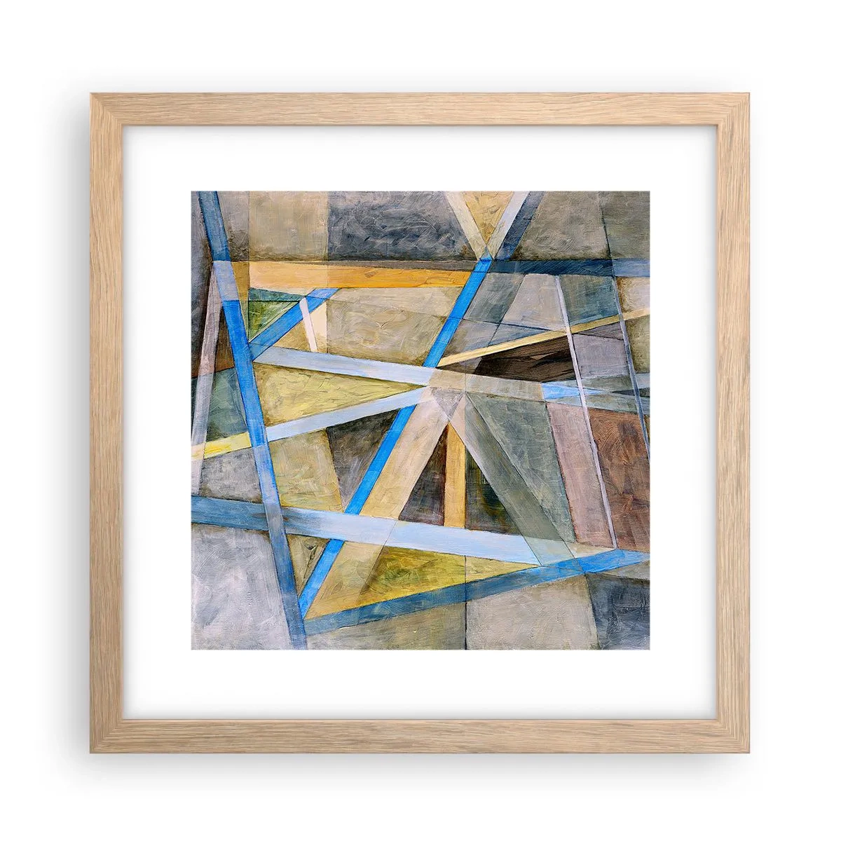 Poster in einem Rahmen aus heller Eiche - Gerade oder diagonal? - 30x30 cm