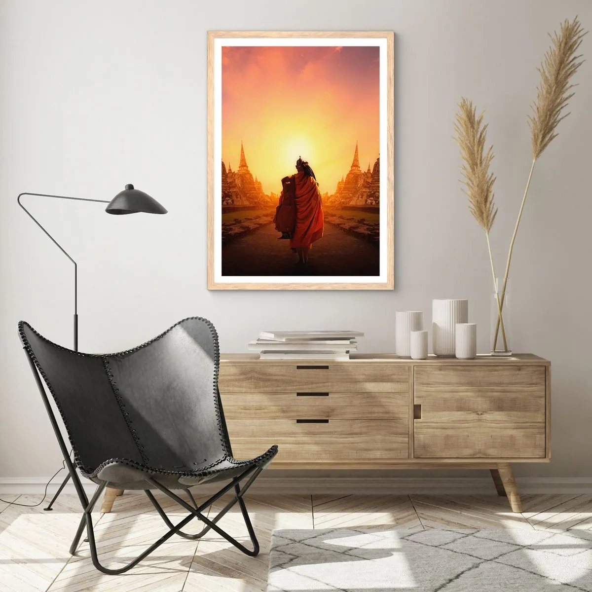 Poster in einem Rahmen aus heller Eiche - In Frieden für die Ewigkeit - 70x100 cm