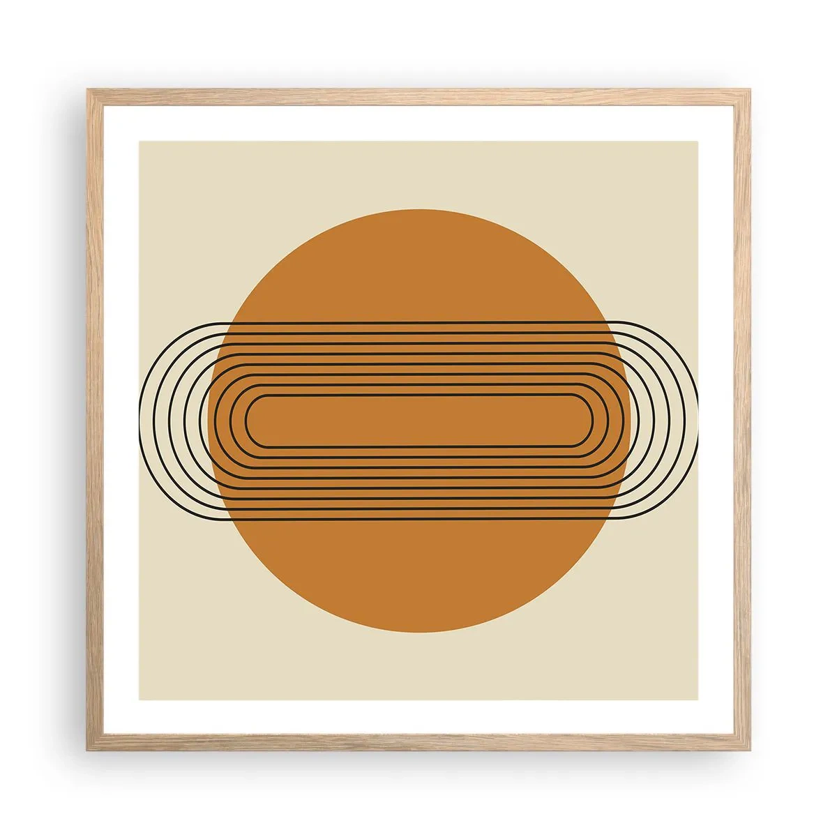 Poster in einem Rahmen aus heller Eiche - Perfekter Plan - 60x60 cm