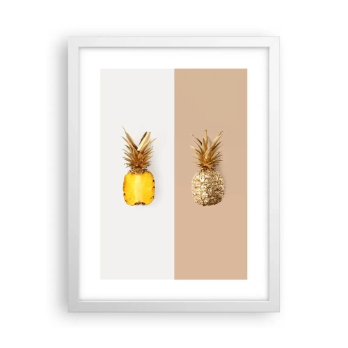 Poster in einem weißen Rahmen - Ananas für uns - 30x40 cm