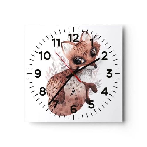 Wanduhr - Glasuhr - Einfach lieben - 30x30 cm