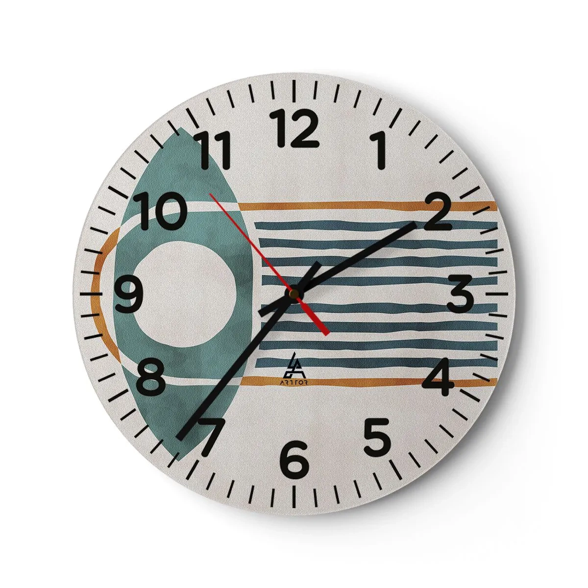 Wanduhr - Glasuhr - Zeichen und Rituale - 30x30 cm