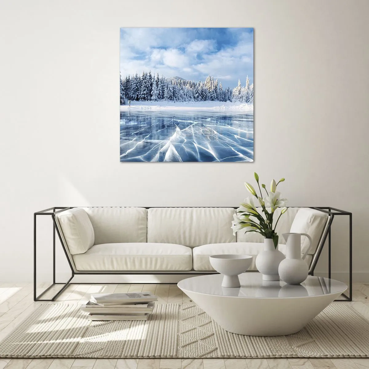 Glasbild - Bild auf glas - Eine schillernde und kristallklare Aussicht - 30x30 cm