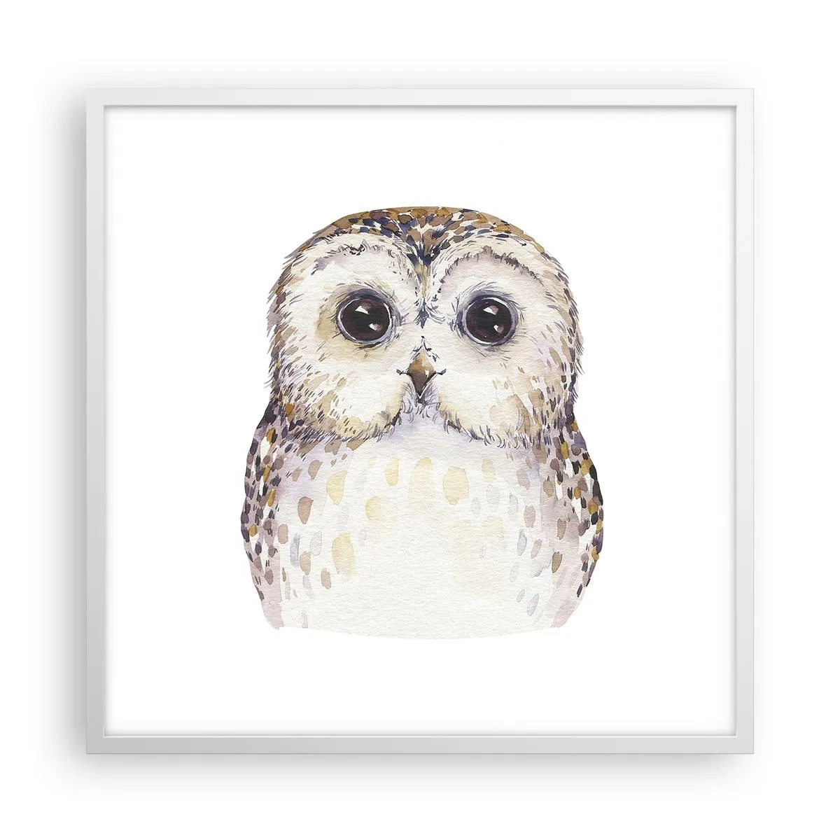 Poster in einem weißen Rahmen - Schau mir in die Augen - 60x60 cm