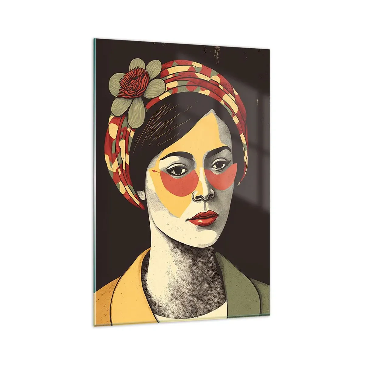 Glasbild - Bild auf glas - Korallendame - 80x120 cm