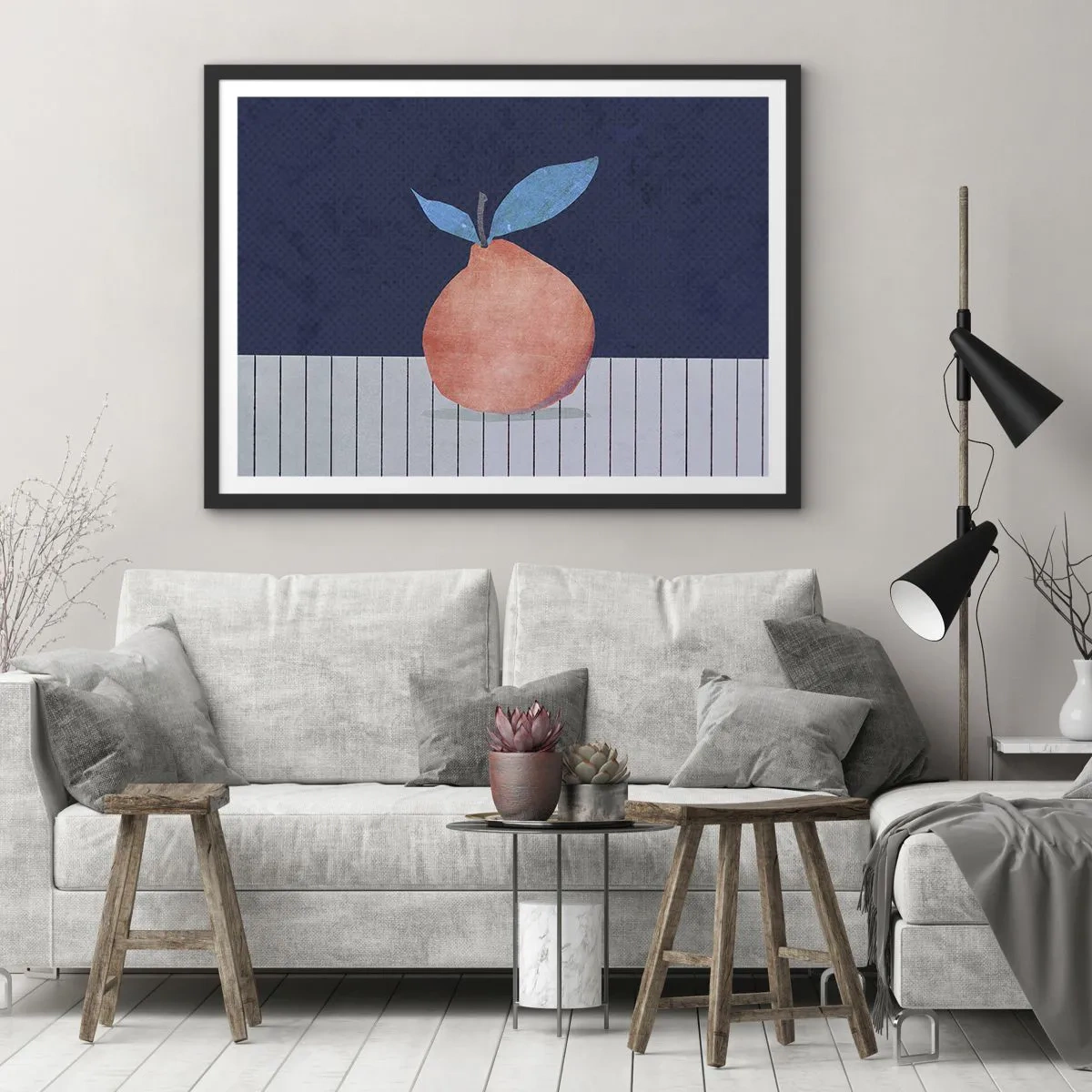 Poster in einem schwarzem Rahmen - Konvexität und Ebene - 50x40 cm