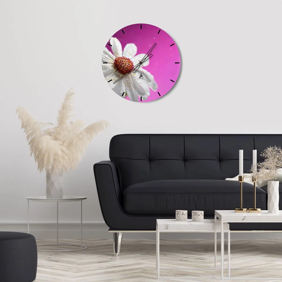 Wanduhr - Glasuhr - Bescheiden in seiner Schönheit - 40x40 cm