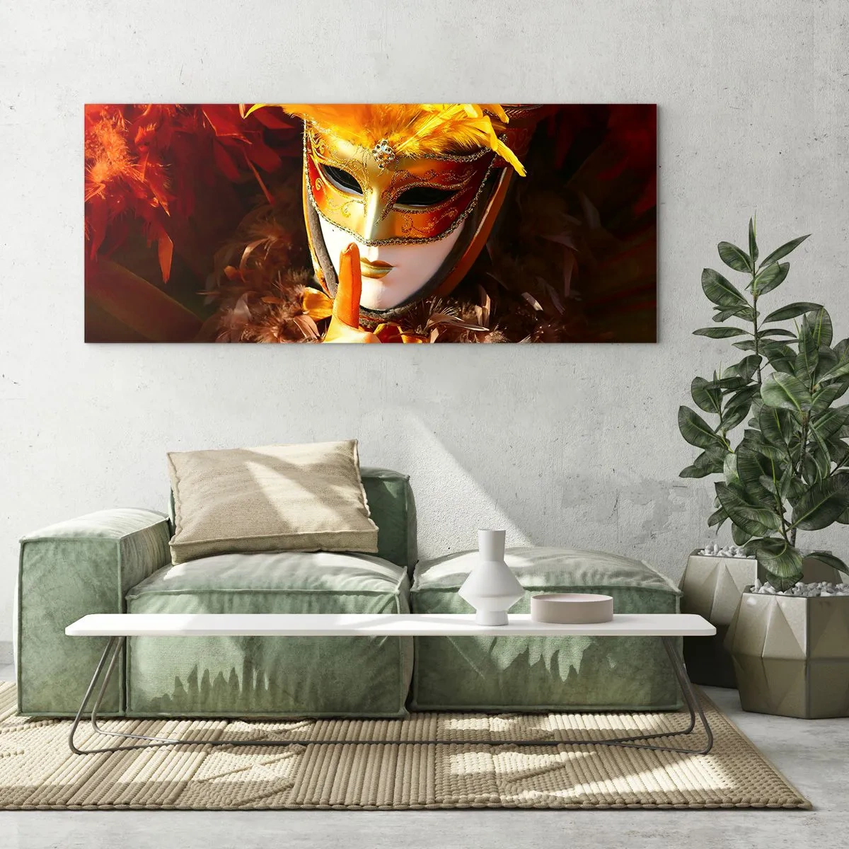 Glasbild - Bild auf glas - Geheimnis ist Teil des Spiels - 100x40 cm