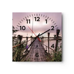 Wanduhr - Glasuhr - Frieden und Ruhe Asiens - 40x40 cm
