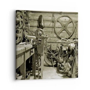 Bild auf Leinwand - Leinwandbild - Im Schuppen von Onkel Władek - 30x30 cm