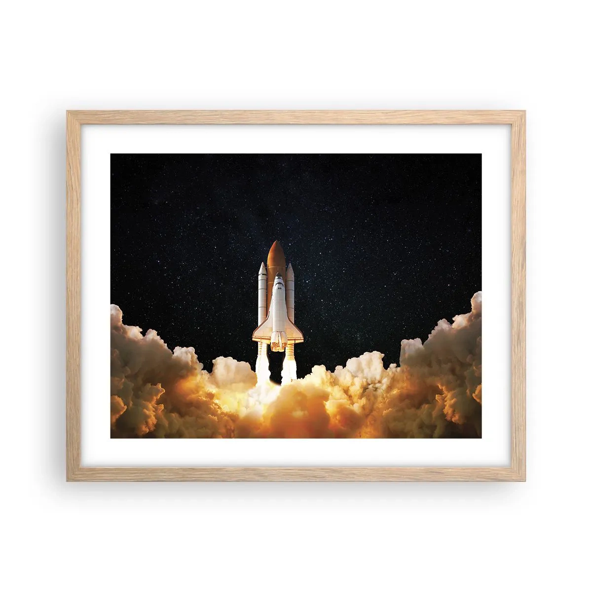 Poster in einem Rahmen aus heller Eiche - Ad Astra! - 50x40 cm