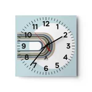 Wanduhr - Glasuhr - Unwiderstehliche Anziehungskraft - 40x40 cm