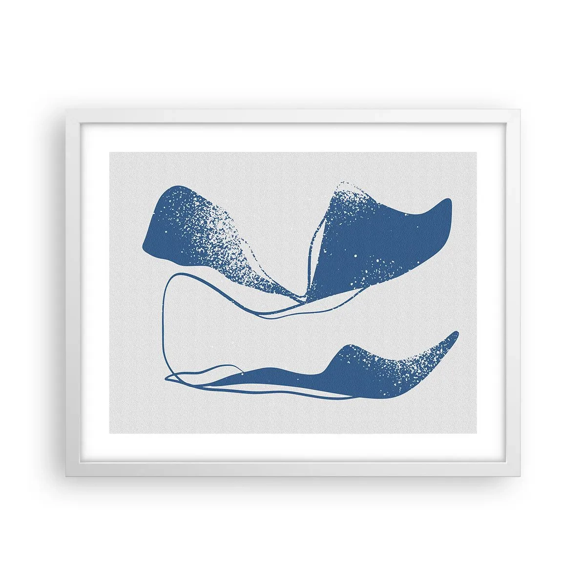 Poster in einem weißen Rahmen - Geflügelte Abstraktion - 50x40 cm